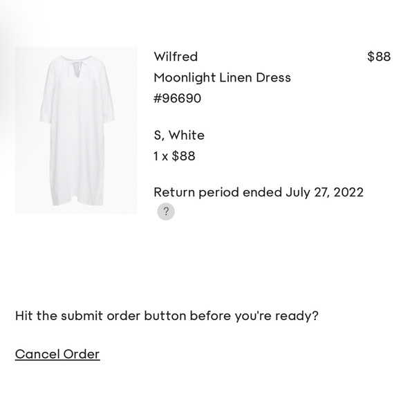 NWOT Wilfred Linen Dress size small - Picture 2 of 6